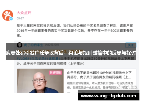 魏震处罚引发广泛争议背后：舆论与规则碰撞中的反思与探讨